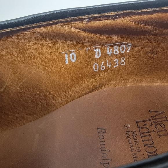 Allen Edmonds "RANDOLPH" Leather Penny Loafer Dress Shoes 10 D Black 4809 6438 - Picture 2 of 10